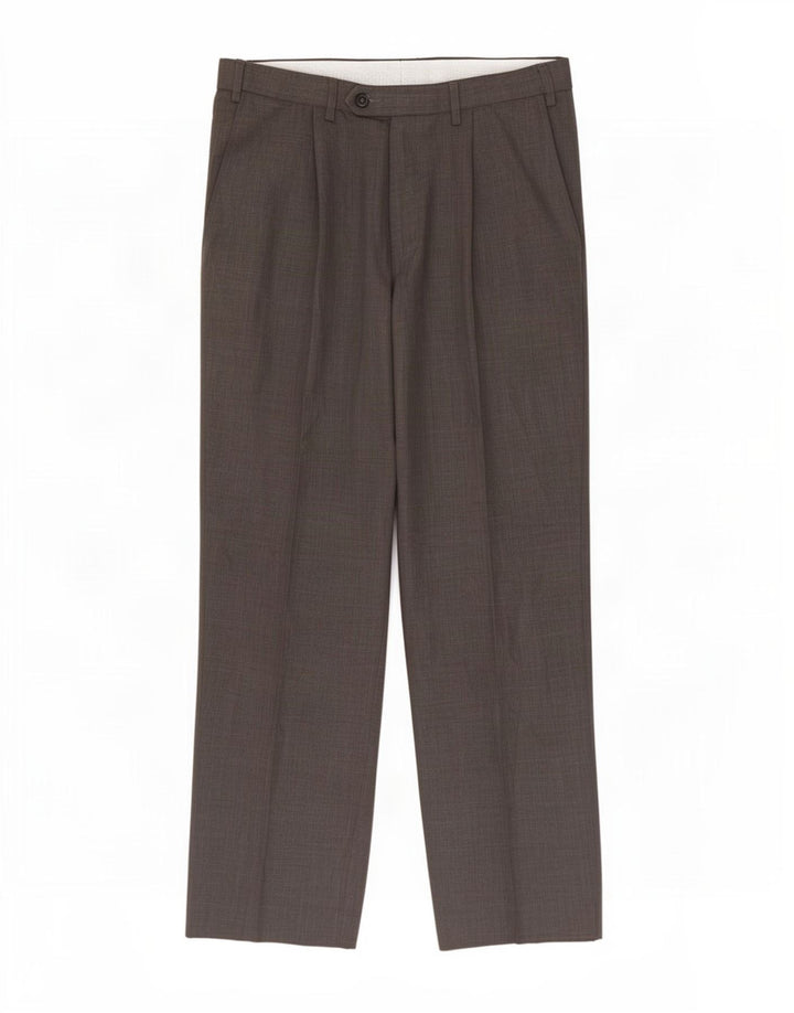 Marks & Spencer Mens Pegged Suit Trousers W32 L29 Grey Polyester