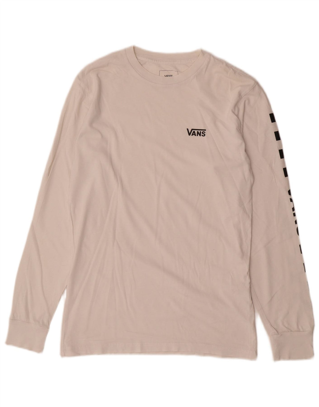 Vans Mens Classic Fit Graphic Top Long Sleeve Small White Cotton