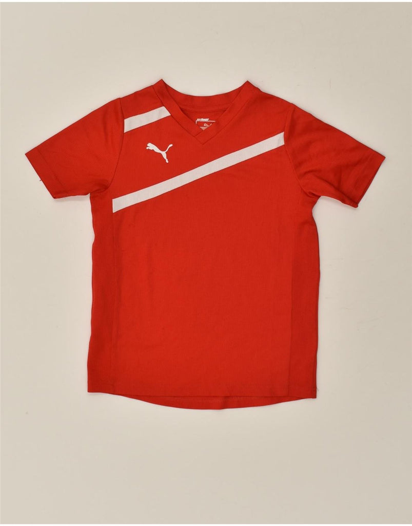 PUMA Boys T-Shirt Top 7-8 Years Red | Vintage Puma | Thrift | Second-Hand Puma | Used Clothing | Messina Hembry 