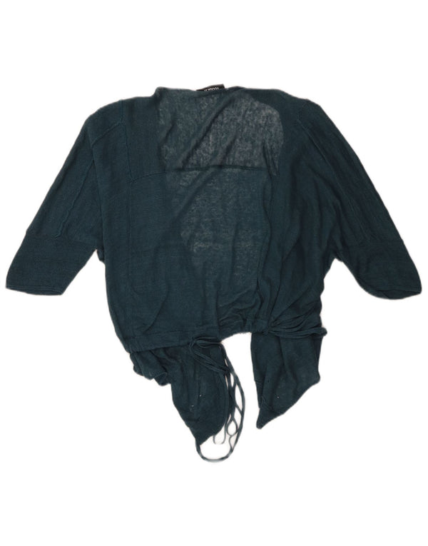 Max & Co. Womens Crop 3/4 Sleeve Cardigan Top UK 16 Large Blue