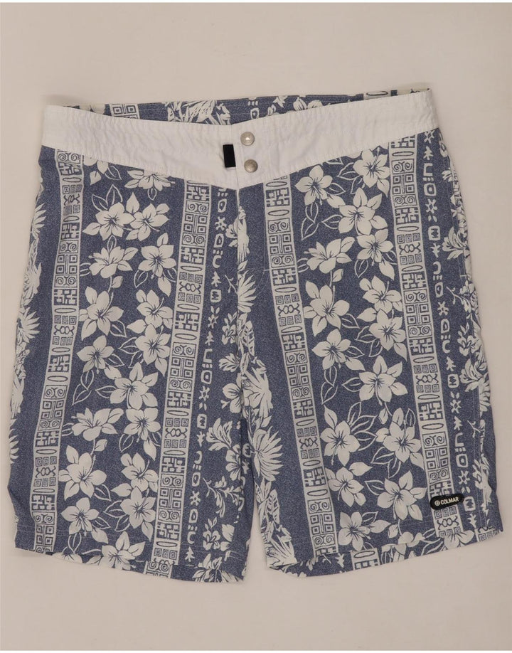 Colmar Mens Swimming Shorts IT 50 Medium  Blue Floral Nylon