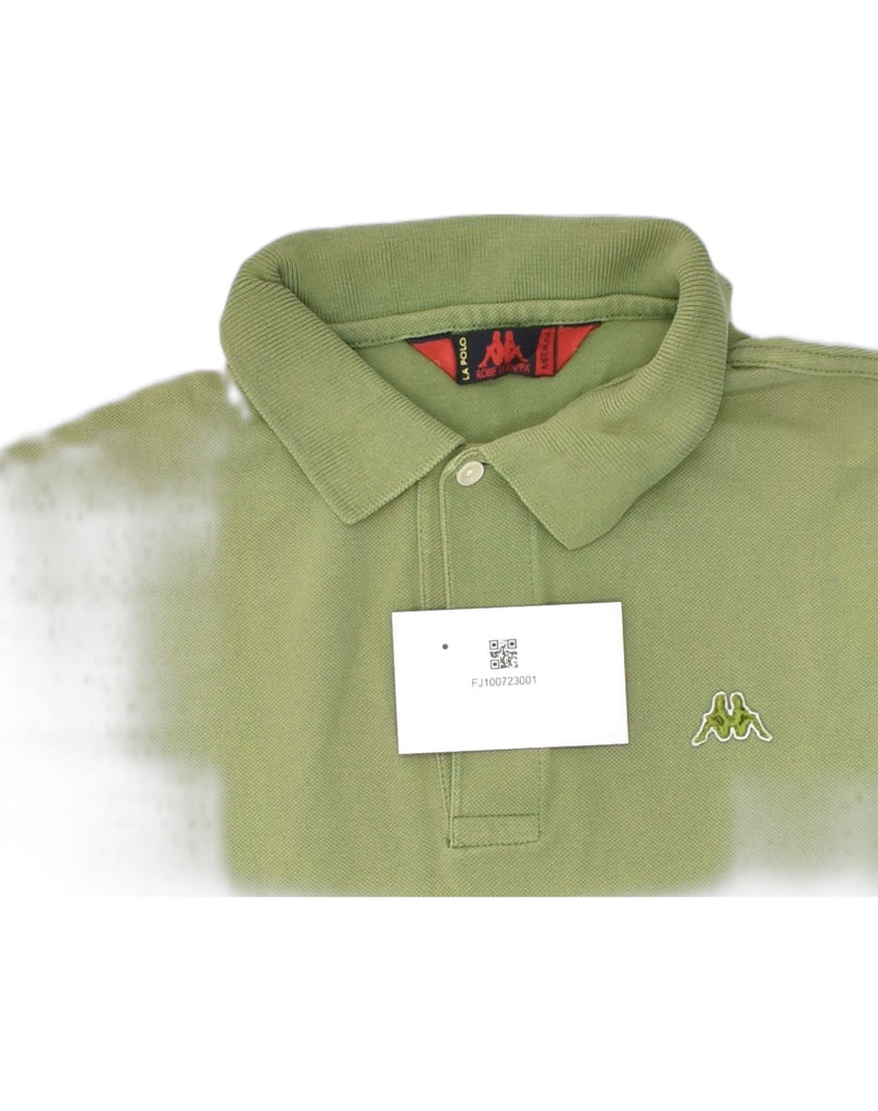 KAPPA Mens Polo Shirt Medium Green Cotton | Vintage Kappa | Thrift | Second-Hand Kappa | Used Clothing | Messina Hembry 