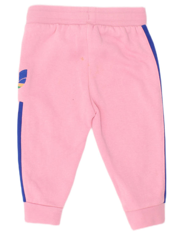 Adidas Baby Girls Graphic Joggers Tracksuit Trousers 9-12 Months Pink