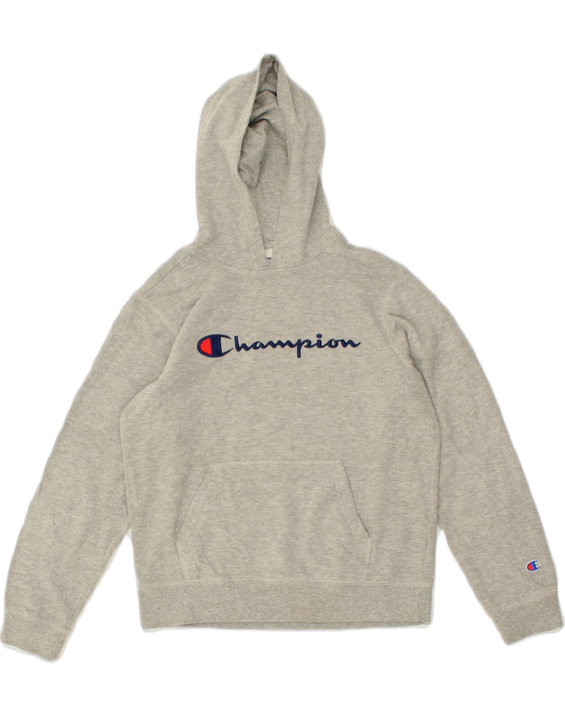 CHAMPION Womens Graphic Hoodie Jumper UK 18 XL Grey Cotton | Vintage Champion | Thrift | Second-Hand Champion | Used Clothing | Messina Hembry 