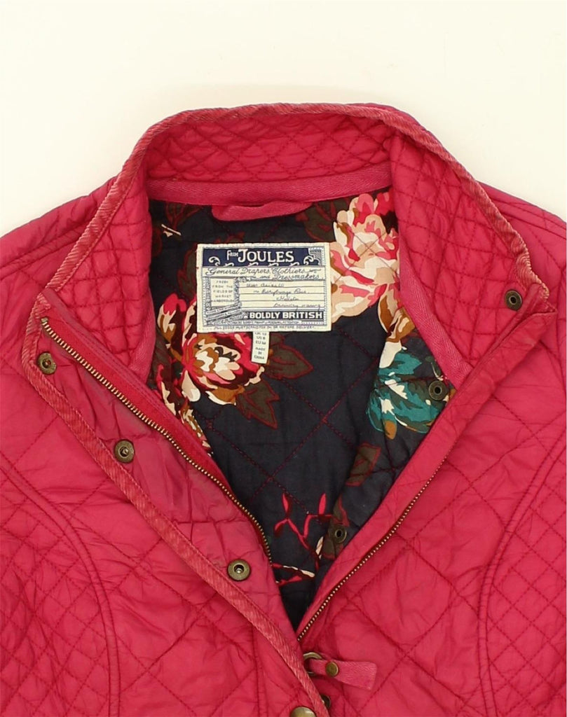 JOULES Womens Quilted Jacket UK 12 Medium  Pink Polyester | Vintage Joules | Thrift | Second-Hand Joules | Used Clothing | Messina Hembry 