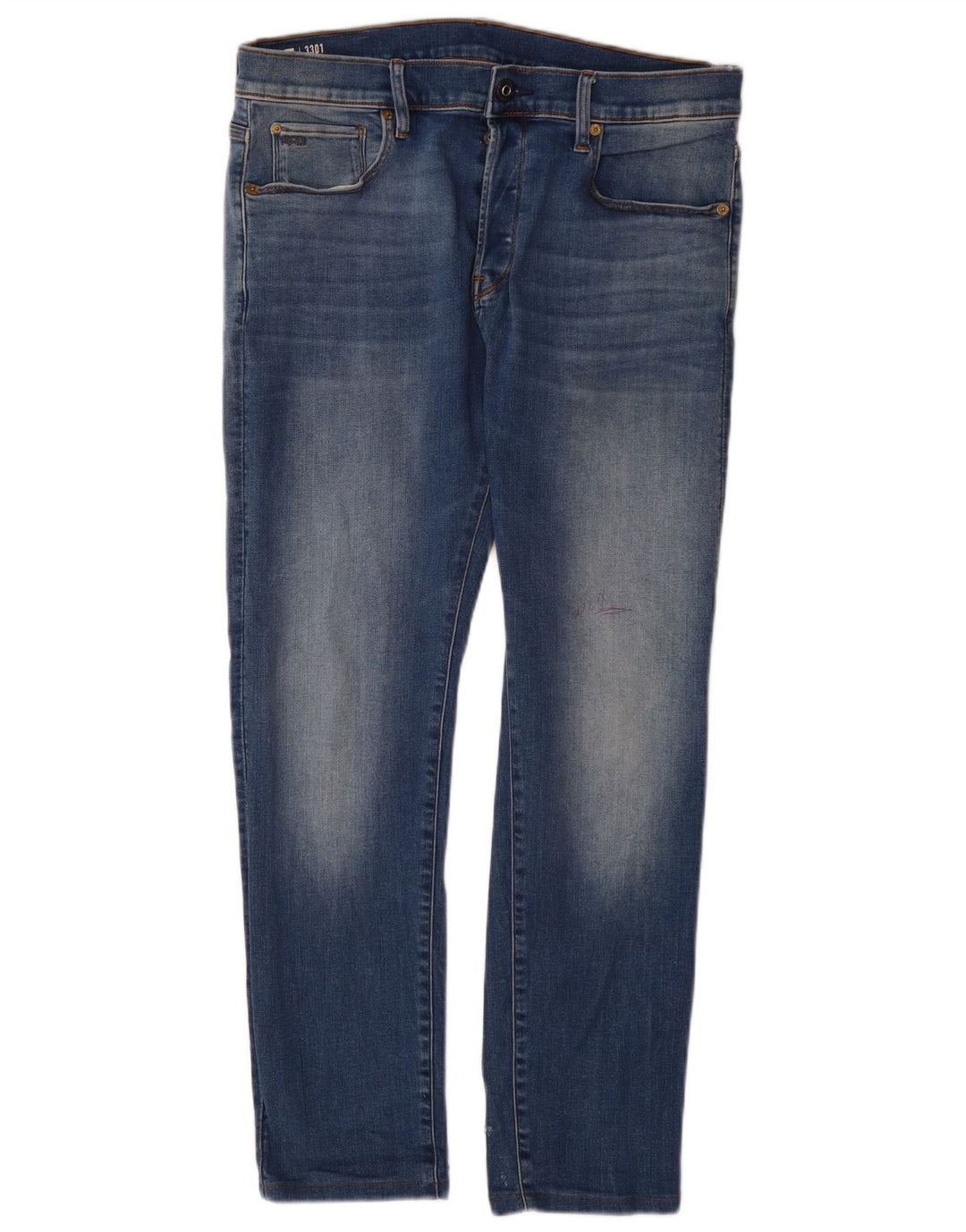 G-Star Mens Slim Jeans W34 L32 Blue Cotton
