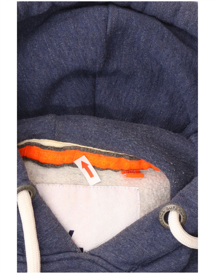 Superdry Mens Regular Fit Hoodie Jumper Small Blue Cotton