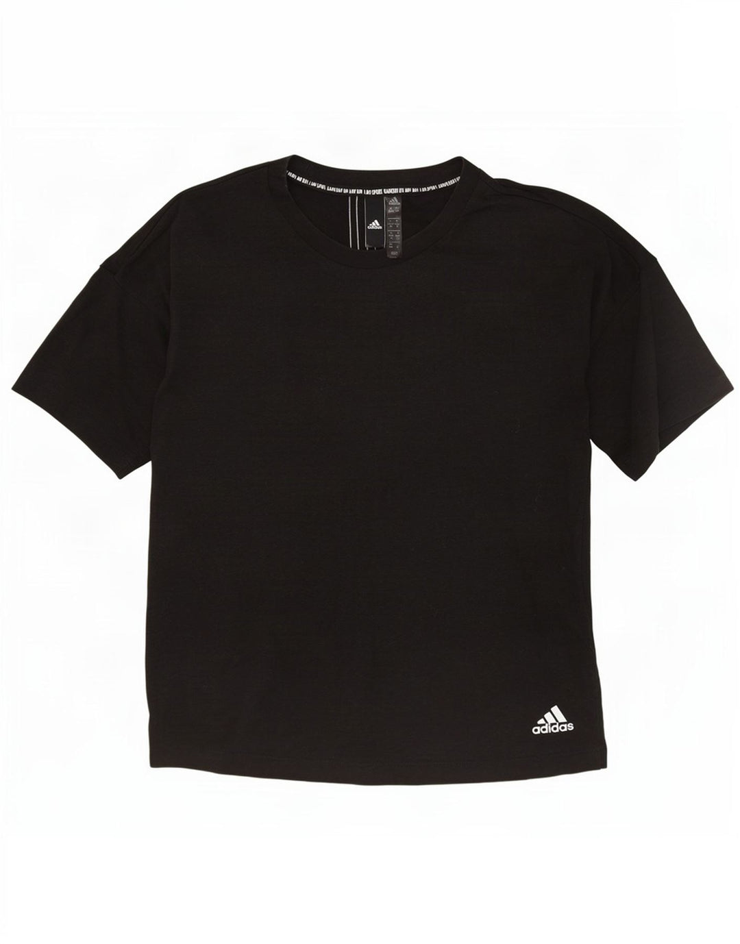 Adidas Womens Oversized T-Shirt Top UK 4/6 XS Grey Polyester