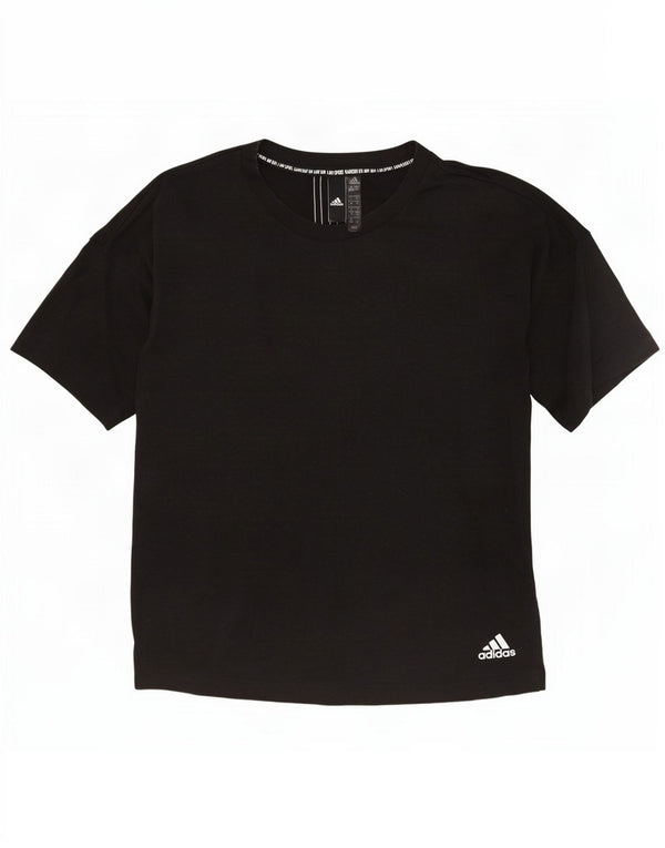 Adidas Womens Oversized T-Shirt Top UK 4/6 XS Grey Polyester