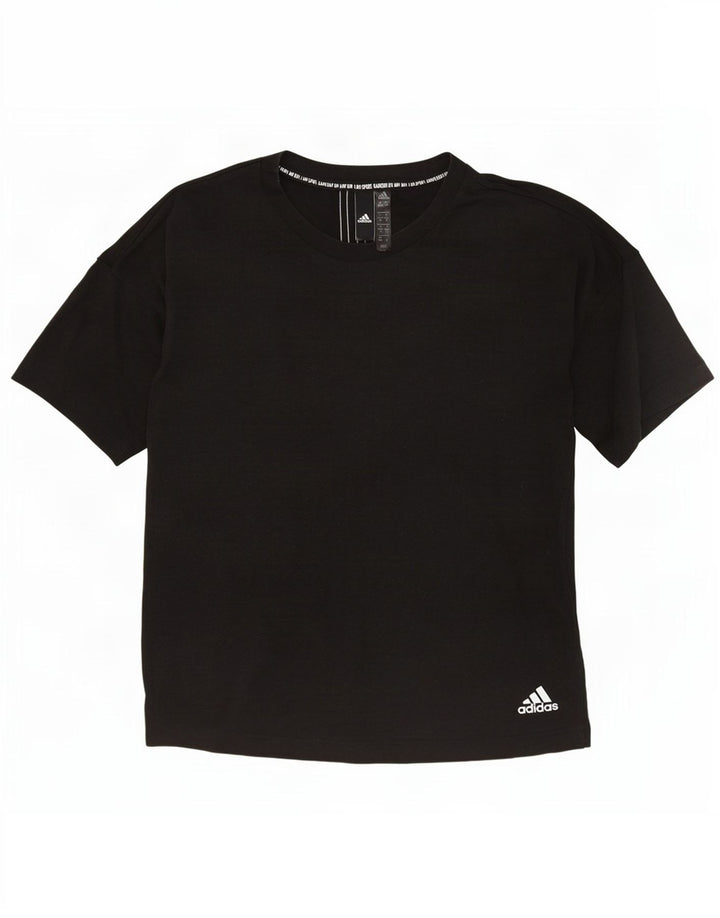 Adidas Womens Oversized T-Shirt Top UK 4/6 XS Grey Polyester