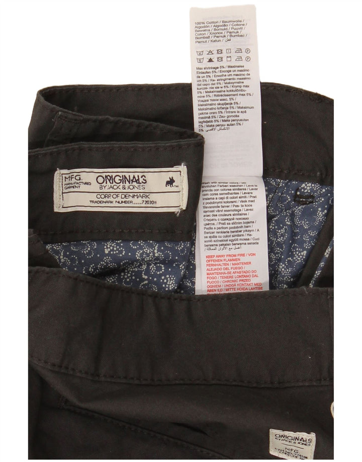 JACK & JONES Mens Regular Fit Chino Shorts W36 Large Black Cotton