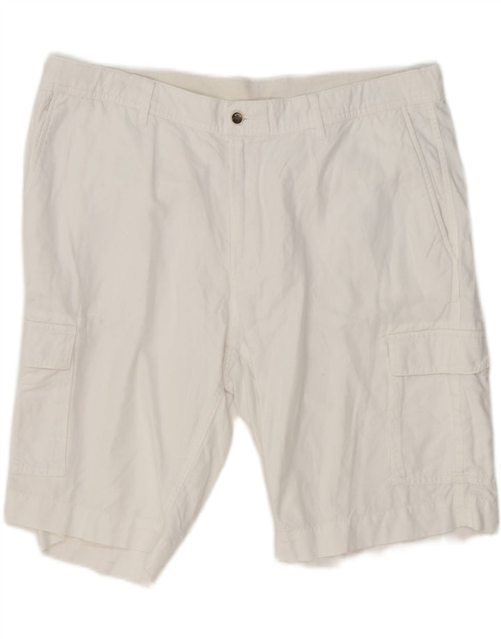 Hackett Mens Cargo Shorts W40 XL  White Cotton