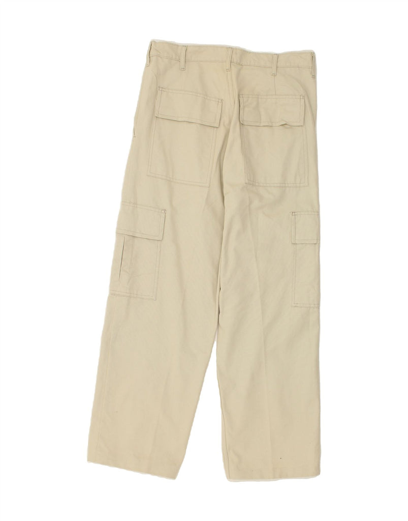 VINTAGE Womens Pantalone Straight Cargo Trousers Medium W32 L27 Beige | Vintage Vintage | Thrift | Second-Hand Vintage | Used Clothing | Messina Hembry 