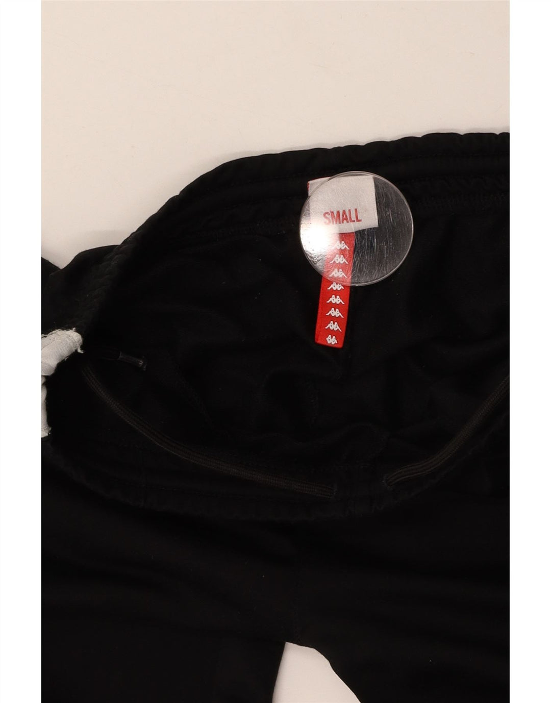 KAPPA Womens Graphic Tracksuit Trousers UK 8 Small Black Colourblock