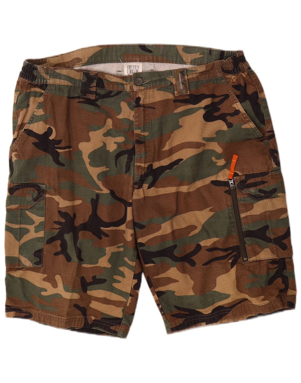 SOLOGNAC Mens Cargo Shorts W38 XL Brown Camouflage