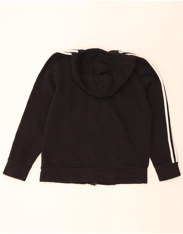 ADIDAS Mens Zip Hoodie Sweater Medium Black Vintage Adidas and Second-Hand Adidas from Messina Hembry 