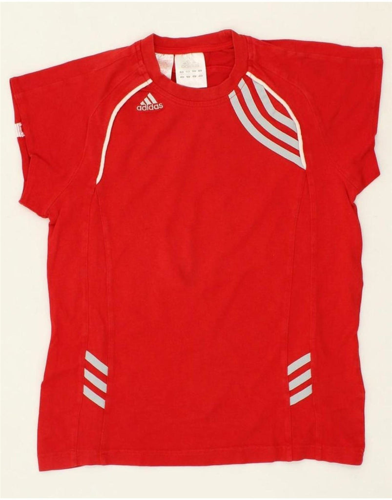 ADIDAS Girls Graphic T-Shirt Top 11-12 Years Red Cotton Vintage Adidas and Second-Hand Adidas from Messina Hembry 