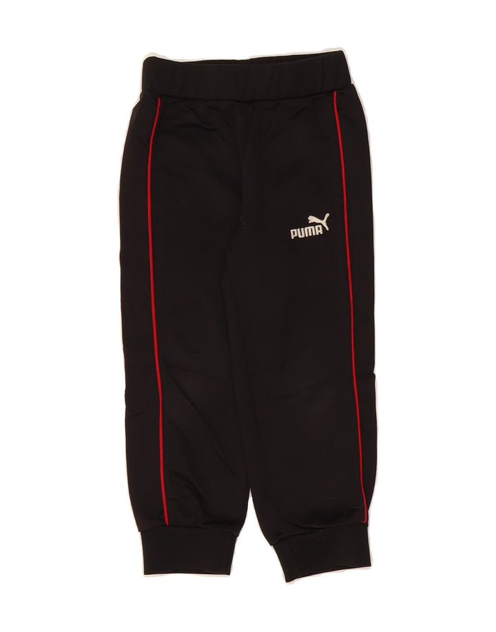 PUMA Boys Tracksuit Trousers Joggers 3-4 Years Black Polyester Vintage Puma and Second-Hand Puma from Messina Hembry 