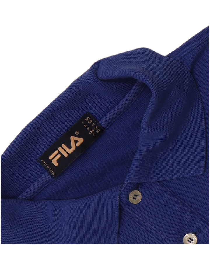 Fila Mens Polo Shirt IT 50 Medium Blue