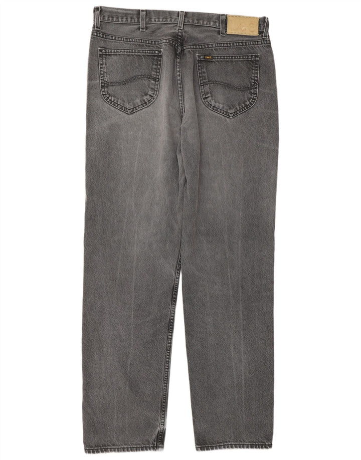 Lee Mens Chicago Straight Jeans W38 L34 Grey Cotton