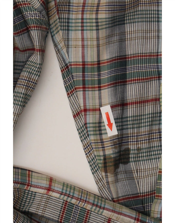 Henry Cottons Mens Flannel Shirt Size 41 16 Large Multicoloured Check