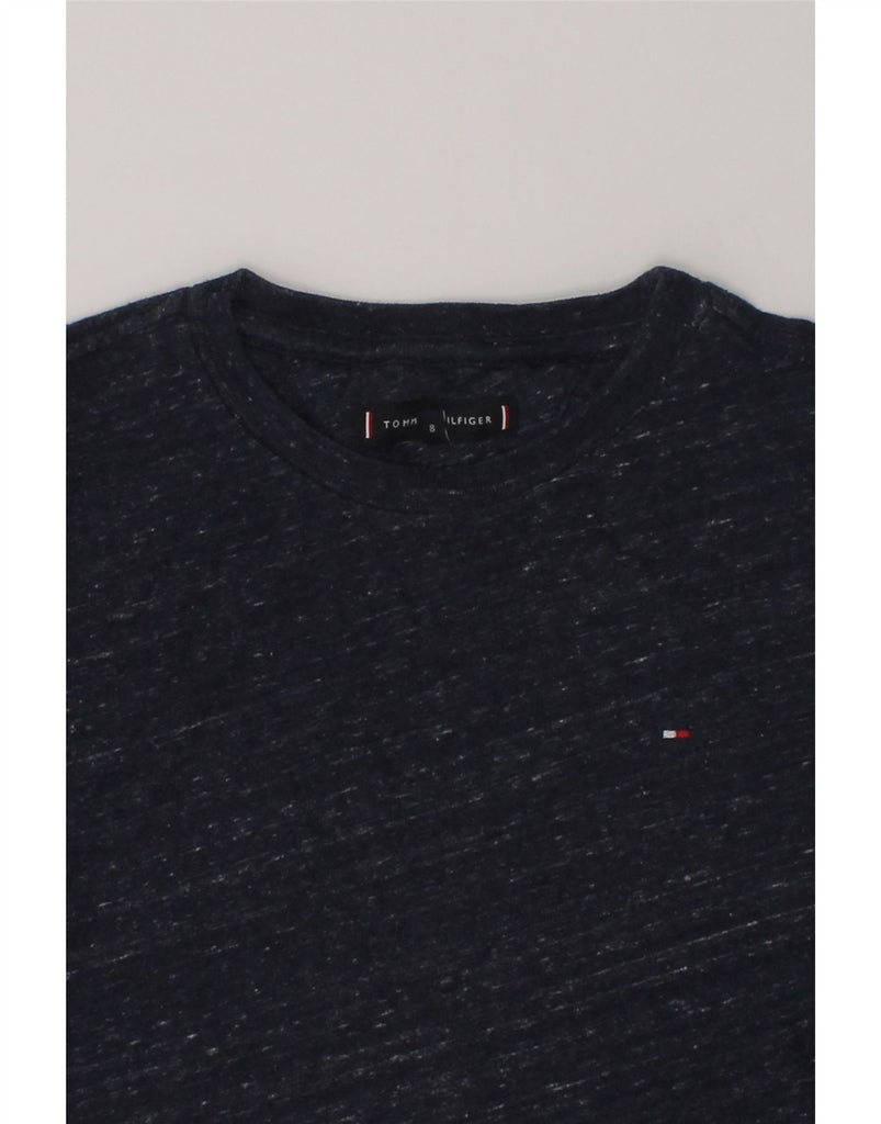 TOMMY HILFIGER Boys T-Shirt Top 7-8 Years Navy Blue Flecked | Vintage Tommy Hilfiger | Thrift | Second-Hand Tommy Hilfiger | Used Clothing | Messina Hembry 