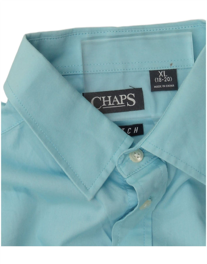Chaps Boys Shirt 15-16 Years XL Blue Cotton