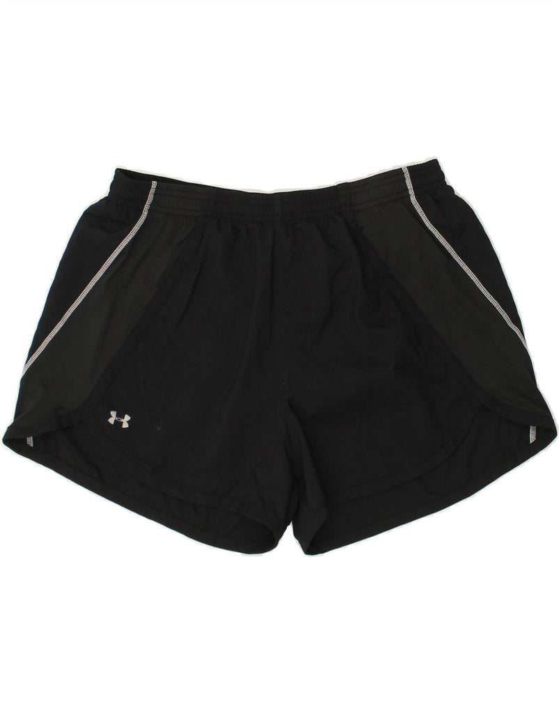 UNDER ARMOUR Womens Sport Shorts UK 14 Large Black | Vintage Under Armour | Thrift | Second-Hand Under Armour | Used Clothing | Messina Hembry 