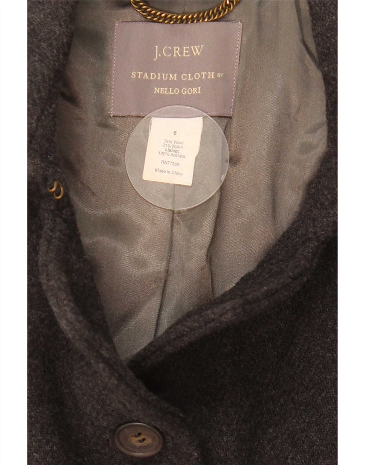 J. Crew Womens By Nello Gori 4 Button Pea Coat US 6 Medium Grey Wool
