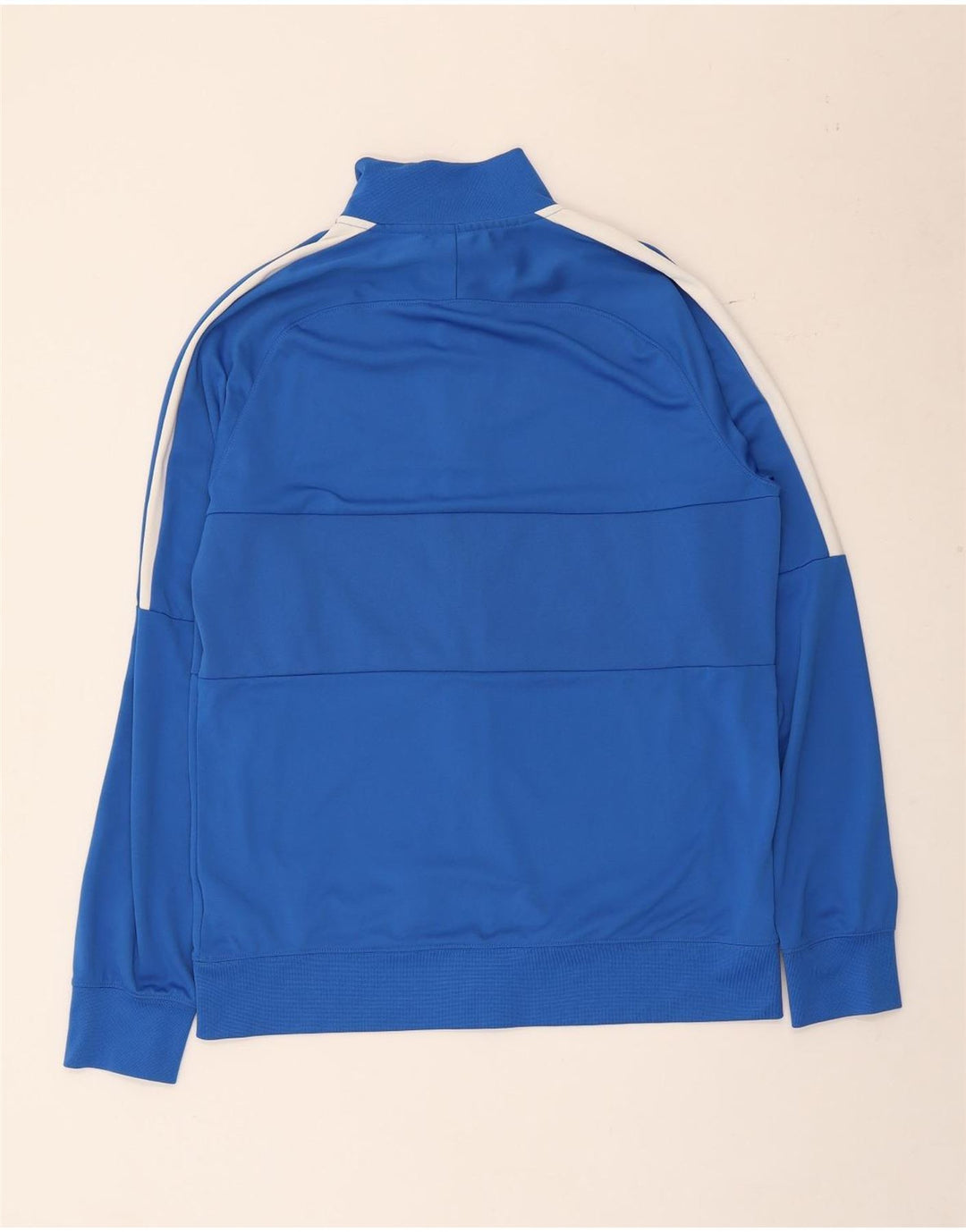 Nike Mens Dri Fit Tracksuit Top Jacket Large Blue Colourblock Polyester