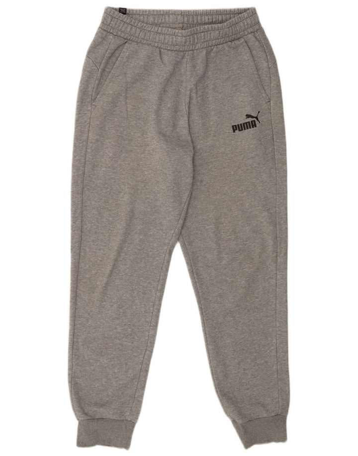 Puma Mens Tracksuit Trousers Joggers Medium  Grey Flecked Cotton