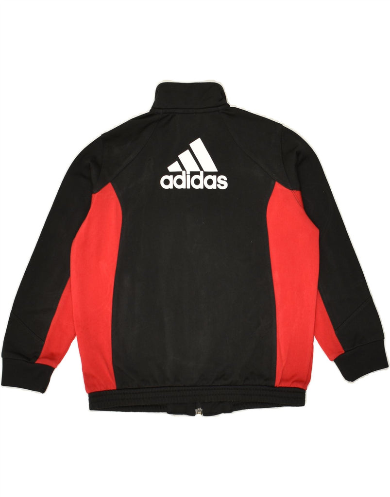 ADIDAS Boys Graphic Tracksuit Top Jacket 7-8 Years Black Colourblock | Vintage Adidas | Thrift | Second-Hand Adidas | Used Clothing | Messina Hembry 