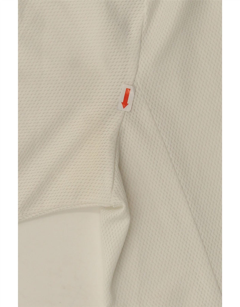 ADIDAS Mens Polo Shirt UK 38/40 Medium White Polyester Vintage Adidas and Second-Hand Adidas from Messina Hembry 
