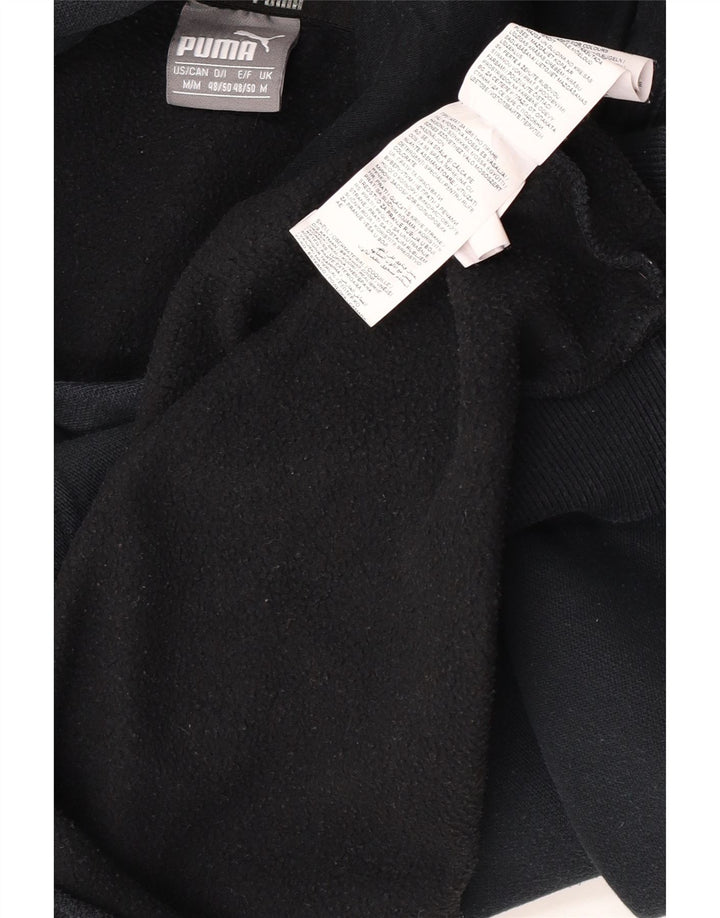 Puma Mens Graphic Hoodie Jumper Medium Black Cotton