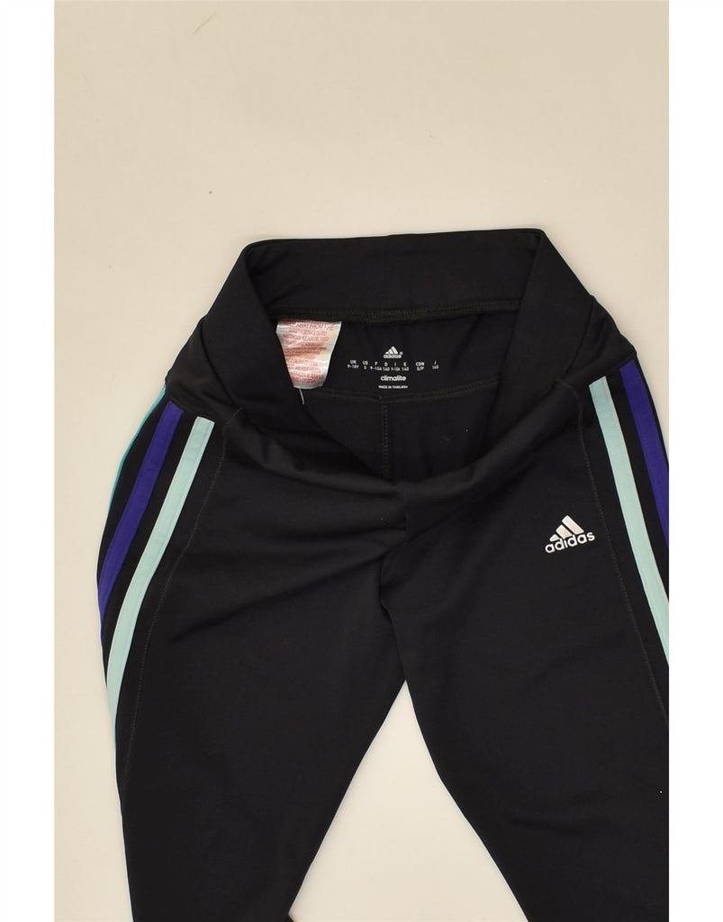 ADIDAS Girls Climalite Tracksuit Trousers 9-10 Years Grey Polyester | Vintage Adidas | Thrift | Second-Hand Adidas | Used Clothing | Messina Hembry 