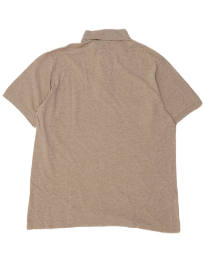 Lacoste Mens Polo Shirt Size 6 XL Beige Cotton