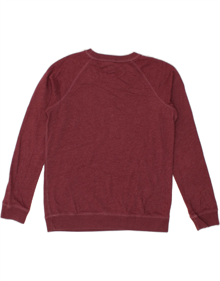 JACK WILLS Womens Sweatshirt Jumper UK 12 Medium Burgundy Cotton Vintage Jack Wills and Second-Hand Jack Wills from Messina Hembry 