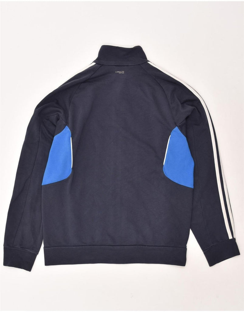 ADIDAS Mens Tracksuit Top Jacket Small Navy Blue Colourblock Cotton | Vintage Adidas | Thrift | Second-Hand Adidas | Used Clothing | Messina Hembry 