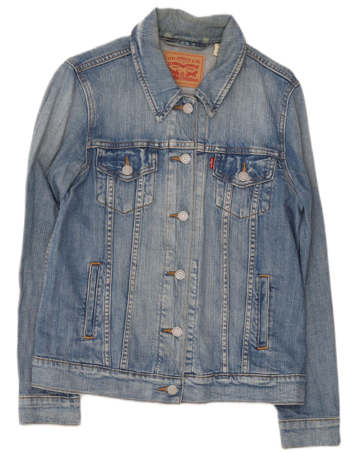 Levi's Womens Denim Jacket UK 12 Medium Blue Cotton