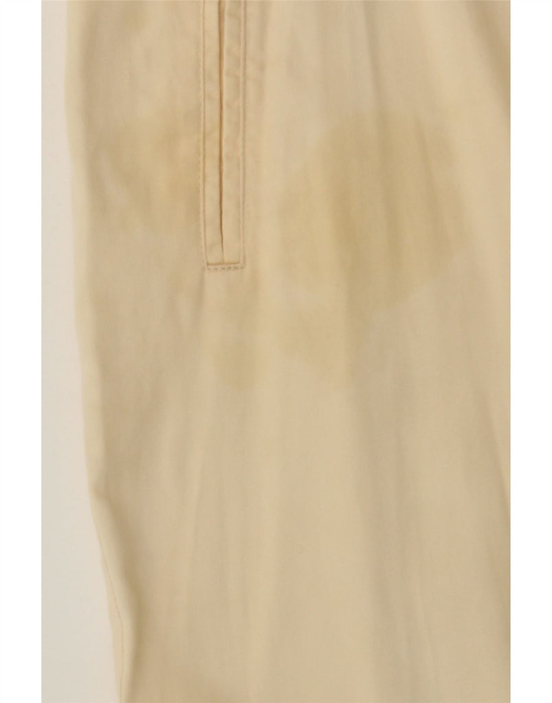 SISLEY Womens High Waist Straight Casual Trousers W32 L26 Off White Cotton Vintage Sisley and Second-Hand Sisley from Messina Hembry 