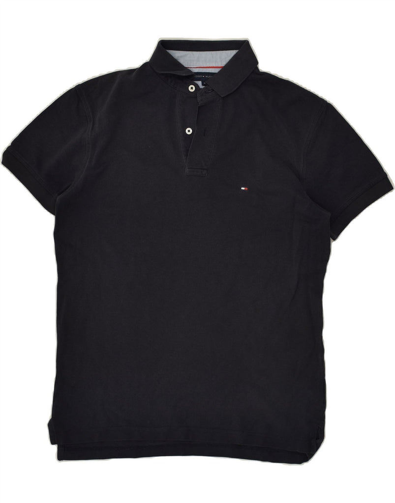 TOMMY HILFIGER Mens Polo Shirt Medium Navy Blue Cotton Vintage Tommy Hilfiger and Second-Hand Tommy Hilfiger from Messina Hembry 