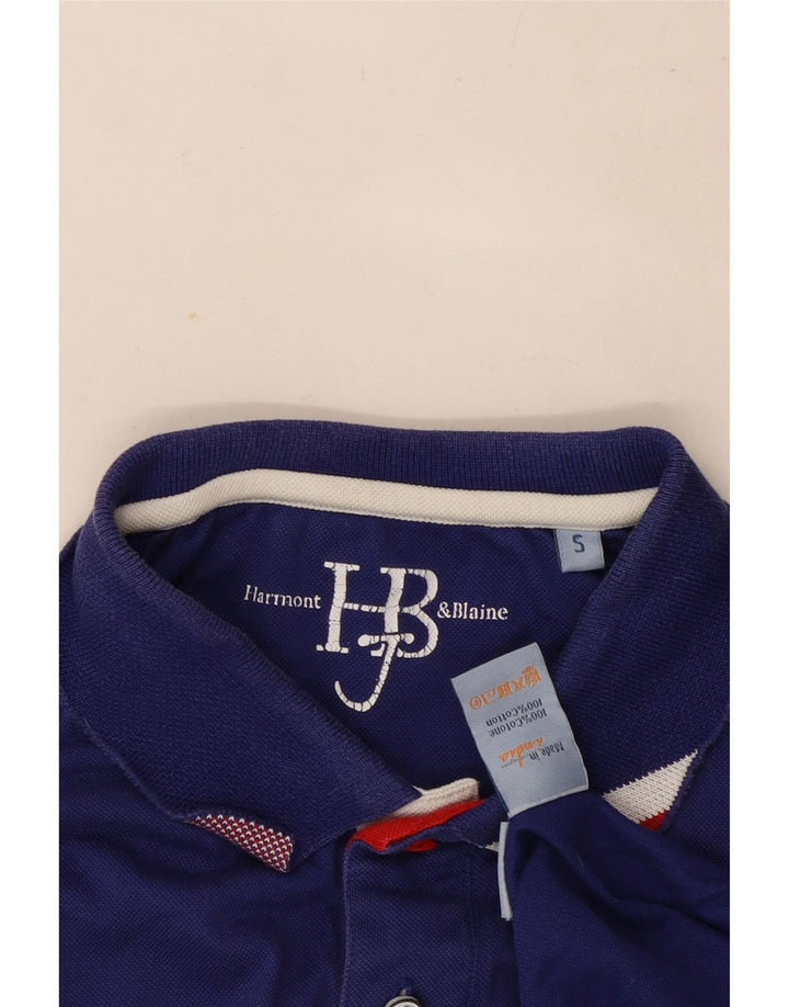 Harmont & Blaine Mens Polo Shirt Small Blue Cotton