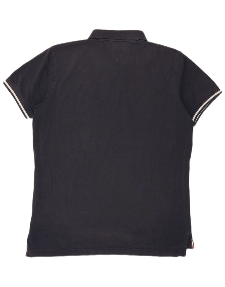 Tommy Hilfiger Mens Regular Fit Polo Shirt Medium Navy Blue