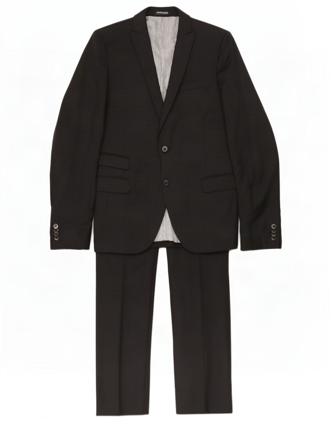 Daniele Alessandrini Mens 2 Button Piece Suit IT 50 Large W34 L32 Black