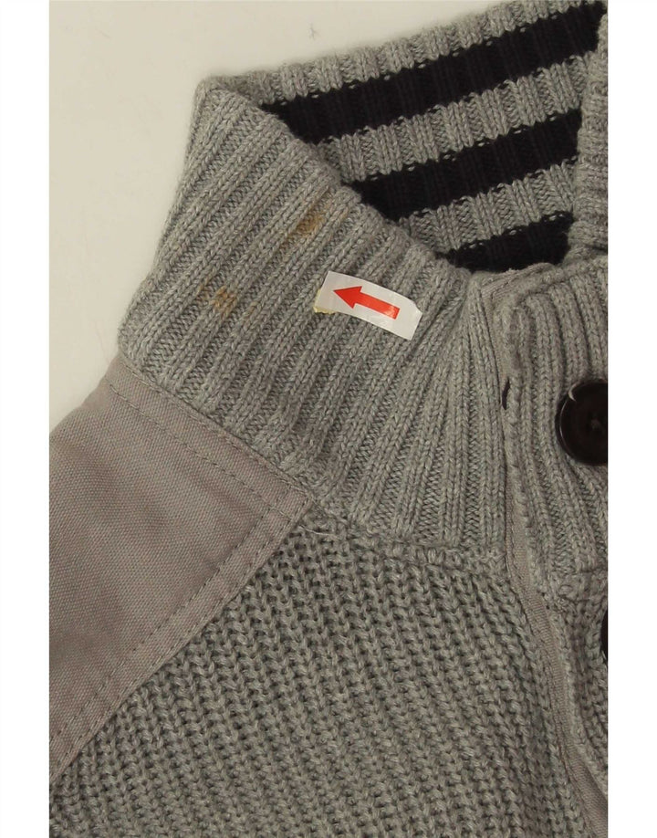 Timberland Mens Earthkeepers Slim Fit Zip Neck Jumper Sweater Medium Grey