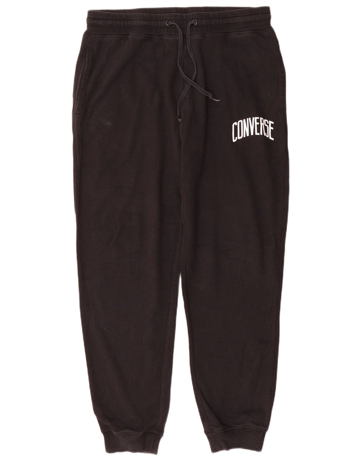 Converse Mens Graphic Tracksuit Trousers Joggers Medium Black Cotton