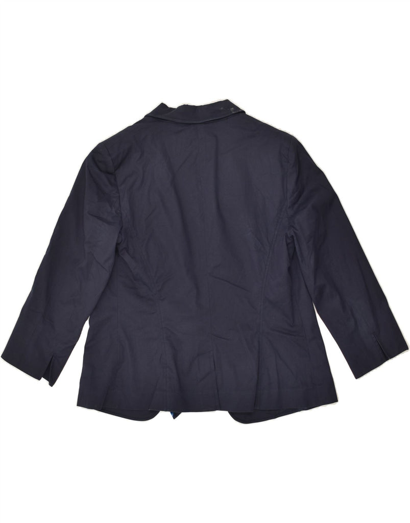 LUISA SPAGNOLI Womens Front Tie Blazer Jacket IT 46 Large Navy Blue | Vintage Luisa Spagnoli | Thrift | Second-Hand Luisa Spagnoli | Used Clothing | Messina Hembry 