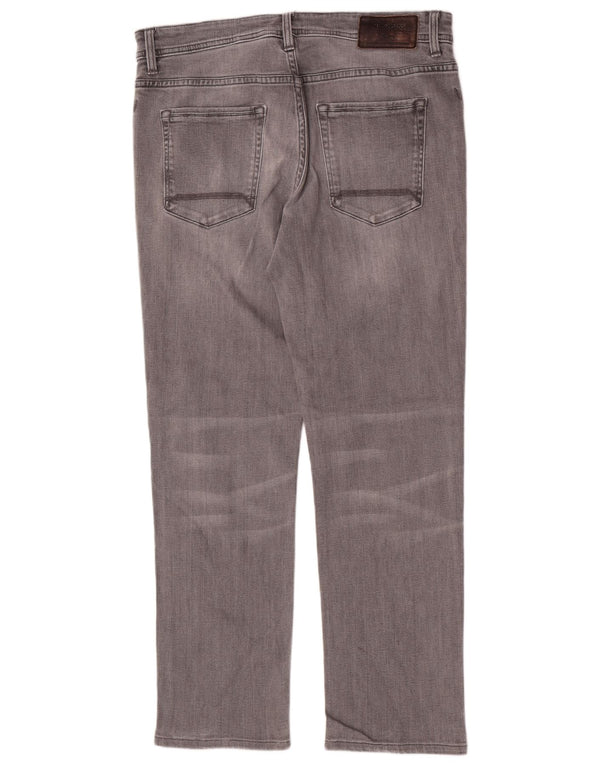 Timberland Mens Regular Straight Jeans W34 L30 Grey Cotton