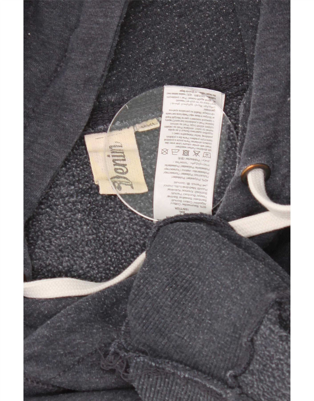 Tom Tailor Mens Graphic Hoodie Jumper 2XL Navy Blue Cotton