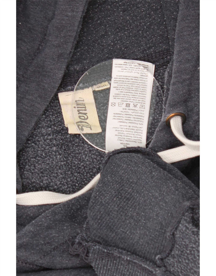 Tom Tailor Mens Graphic Hoodie Jumper 2XL Navy Blue Cotton